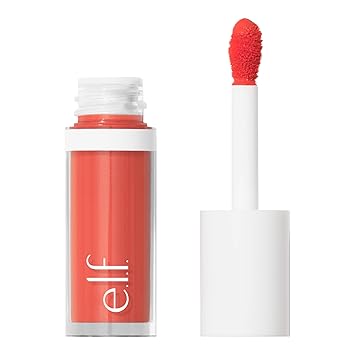 e.l.f. Rubor Líquido Camo, Rubor Líquido de Larga Duración para un Color de Alto Pigmento, Crea un Acabado Suave y Luminoso, Vegano y Libre de Crueldad, Coral Crush
