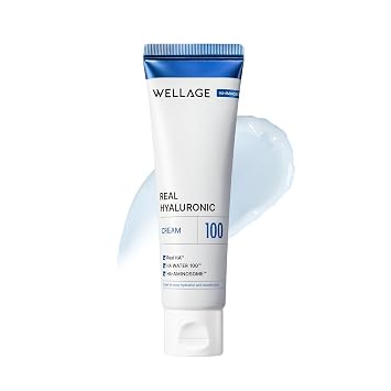 WELLAGE Real Hyaluronic Cream 100, crema hidratante facial coreana de ácido