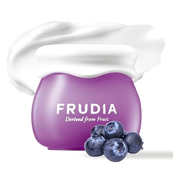 FRUDIA Crema facial intensiva hidratante de arándanos, hidratante facial coreano vegano con 69% de extracto de arándano, pantenol y WS BS Care EX para piel seca (0.33 onzas líquidas)