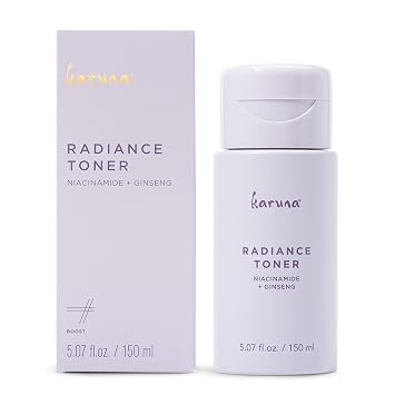 Karuna Radiance - Tónico exfoliante hidratante con niacinamida, morera de papel y ácido salicílico, minimizando poros, tóner K-Beauty Glow para todo tipo de piel