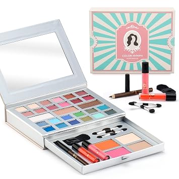 Color Nymph Kit de maquillaje todo en uno, perfecto para mujeres, adolescentes y principiantes. Desbloquea infinitas posibilidades con 24 hermosos tonos de sombra de ojos mate y brillante, brillos de