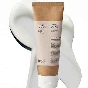 THE PLANT BASE - Crema humectante destilada de cica, 73.7% de agua de hojas de centella asiática, crema calmante ligera para pieles sensibles, grasas y mixtas, no grasa, cuidado de la piel coreano (3.3 fl oz)