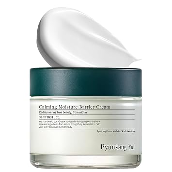 Pyunkang Yul PKY - Crema calmante de barrera de humedad que alivia instantáneamente la piel sensible, ácido hialurónico y ceramida para hidratación, cuidado de la piel vegano y coreano (1.69 onzas