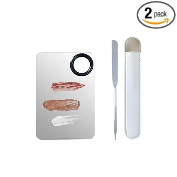 Juego de espátula de maquillaje coreano, espátula profesional de maquillaje de acero inoxidable con paleta de base,Picasso Foundation Makeup Stick Set