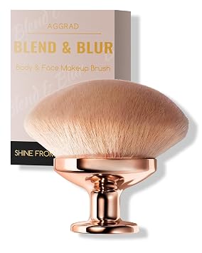 Brocha de maquillaje corporal mejorada de mezcla y desenfoque para loción bronceadora autobronceadora, aplicador de protector solar para maquillaje de piernas traseras, brocha de base Kabuki para belleza líquida, brocha bronceadora de crema suprema para ca