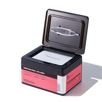 MEDIHEAL Mascarilla facial diaria de colágeno Derma 365 (30 EA) para un