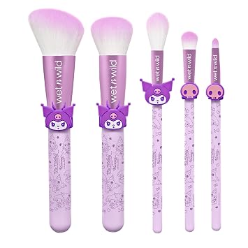 wet n wild My Melody and Kuromi - Juego de brochas de maquillaje (5 piezas)