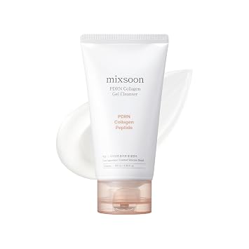 mixsoon PDRN - Limpiador en gel de colágeno, limpieza profunda de poros, limpiador diario ligero para todo tipo de piel, 3.38 onzas líquidas, cuidado de la piel de vidrio coreano