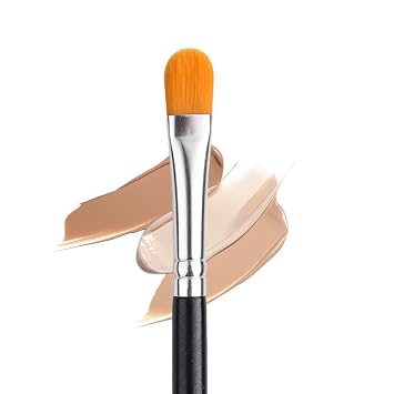 Cepillo corrector plano Brow Brush Black Single Brush Eye Shadow Primer Cepillo aplicador para mezclar, cepillo de maquillaje pequeño cepillo corrector cepillo para sombra de ojos
