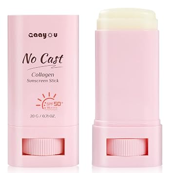 Protector solar sin fundición SPF PA50++++ Colágeno Protector solar coreano Barra de protección solar calmante Humedad Mate Stick para cara y cuerpo Antiadherente, sin fundición blanca