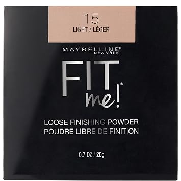 Maybelline Fit Me Polvo Fijador Suelto, Polvo Facial y Maquillaje de Acabado, Claro, 1 Unidad
