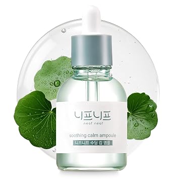 Ampolla calmante y calmante con niacinamida, ácido hialurónico para el cuidado de las manchas, no grasa, fórmula curativa CICA y suave (1.0 fl oz/1.01 oz) suero radiante, cuidado de la piel coreano