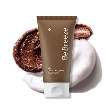 Jeju Chestnut Yanggaeng Pack Cleanser - Paquete facial 3 en 1 K-Beauty y limpiador de espuma de aminoácidos con extracto de cáscara de castaño, totarol, frijol rojo y PHA/LHA - 4.23 onzas