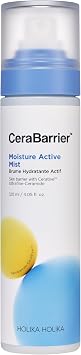 HOLIKA HOLIKA Cerabarrier Moisture Active Mist – Reparación de barrera de aerosol hidratante facial – Complejo de 5 ceramidas, fitoesteroles, aceite de espuma de prado, cuidado de la piel coreano