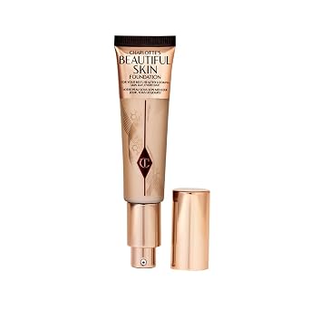 Charlotte Tilbury Base de Maquillaje Beautiful Skin de Cobertura Media Hidratante - Maquillaje Líquido Edificable para Brillo Instantáneo, Hidratación Voluminizadora y Beneficios Duraderos para el