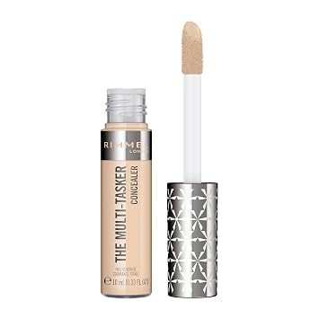 Rimmel London, Corrector Multitarea, 020 Fair, A Prueba de Pliegues, A Prueba de Transferencia, Impermeable, Hasta 24 Horas de Duración, Fórmula Vegana, 0.33 oz