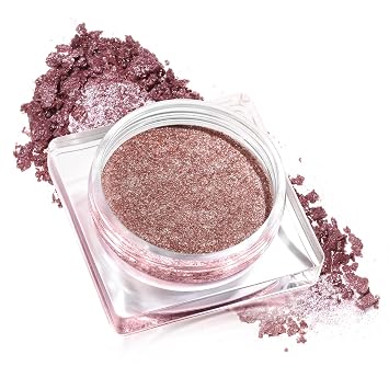 Sombra de ojos individual en crema con brillo, Rosa Metálico Paleta de Sombra de Ojos Monocromática Altamente Pigmentada, Brillo de Ojos con Destellos Mezclable Impermeable Natural Mini Maquillaje de