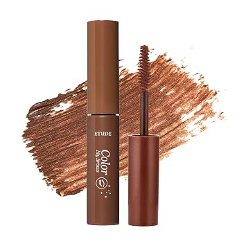 ETUDE Color My Brows, máscara de cejas, coloración natural 3D, cera de abejas y cera de carnauba, cuidado hidratante de cejas, tinte de cejas, textura de gel suave, maquillaje coreano, belleza, marrón