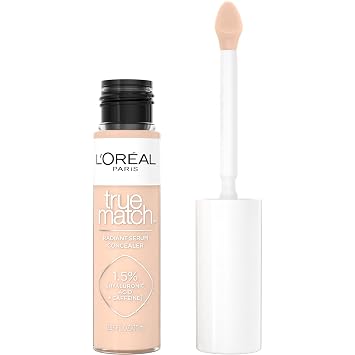 L'Oreal Paris True Match - Corrector de suero radiante, corrector iluminador debajo de los ojos con 1.5% de ácido hialurónico y cafeína, N3, 0.33 onzas