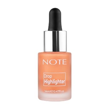 Note Cosmetique Drop Highlighter - Maquillaje líquido con cobertura para construir, fórmula ligera y cremosa, 03 Candle Light, 0.47 onzas