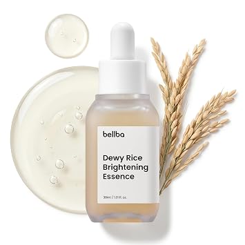 Dewy Rice Brightening Essence - Suero coreano para el rostro | K-beauty Skincare Suero de arroz para manchas oscuras Hiperpigmentación antienvejecimiento y piel de vidrio hidratante ligero no