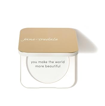jane iredale Compacto recargable, carcasa de aluminio y cierre magnético, espejo interior para uso sobre la marcha, compatible con todos los repuestos de polvo, color dorado