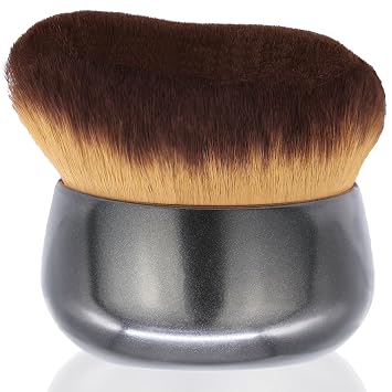 Brocha de maquillaje corporal extra grande para autobronceador, mezcla de maquillaje de piernas y bronceador, cepillo Kabuki de cabeza ancha de 2.953 in que proporciona una aplicación más uniforme y bonita, cepillo de maquillaje ovalado para cara y espalda