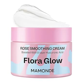 MAMONDE Crema hidratante facial Flora Glow Rose Cream | Hidratante coreano hidratante suavizante con péptido y ácido hialurónico para piel de vidrio coreano | Para todo tipo de piel