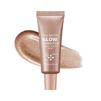 Natural Glow Illuminator Glotion, iluminador de maquillaje hidratante para cara y cuerpo, iluminador líquido para brillar, cobertura transparente a ligera, cobertura de construcción de larga duración