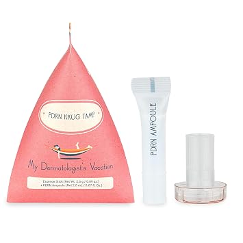 My Dermatologist's Vacation, PDRN KKUG TAMP - Dispositivo de belleza de doble efecto con barra de esencia de micropunto y ampolla, kit de suero facial coreano para el cuidado de la piel, 8 juegos de