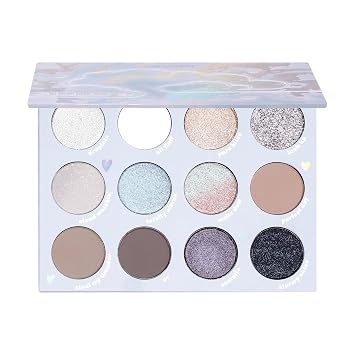 ColourPop Paleta de sombras de ojos – Paleta de maquillaje de ojos con acabados mate, metálico, mate brillante y purpurina – Maquillaje de ojos de alto pigmento con una fórmula de larga duración – Cloud 9 (0.49 onzas)