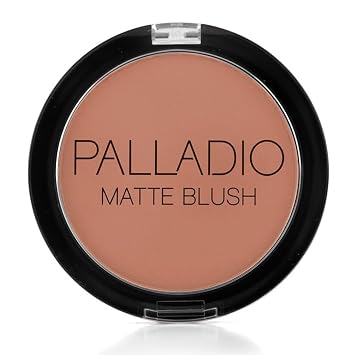 Palladio Rubor mate, cepilla las mejillas suavemente, aspecto mate suave y acabado uniforme, cobertura aterciopelada impecable, maquillaje de mezcla sin esfuerzo, favorece la cara, conveniente compacto, chic