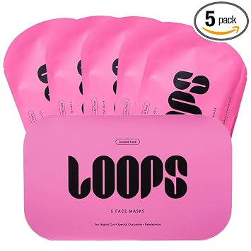 LOOPS Double Take - Máscaras faciales coreanas de hidrogel, 5 unidades