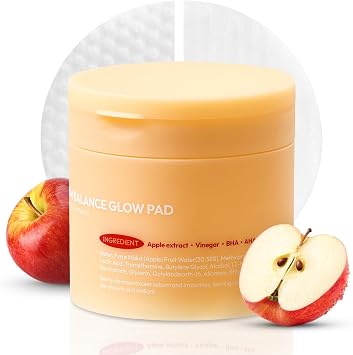 ACV Sebum Balance Glow Pads | Almohadillas de tóner exfoliantes coreanas con BHA y ácido salicílico | Cuidado de poros, cuidado de manchas oscuras y control de aceite (60 unidades)