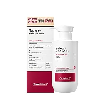 CENTELLIAN 24 Madeca Barrier Body Lotion - Piel sensible muy seca | Hidratante corporal con TECA, centella asiática y pantenol para piel muy seca y sensible y soporte de barrera, 16.9 fl oz