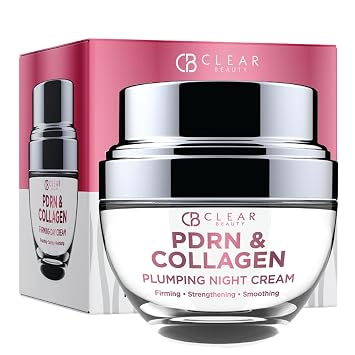 Clear Beauty Crema hidratante facial PDRN y colágeno, probada por dermatólogos, antienvejecimiento para el cuidado de la piel coreano, hidratación profunda, reafirma y suaviza para una piel más