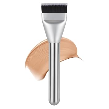 Brocha de base de espátula coreana para maquillaje líquido en crema, ultra