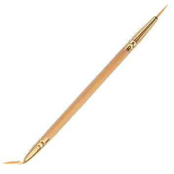Cepillo delineador de ojos de doble extremo, fibra, puntas dobladas y
