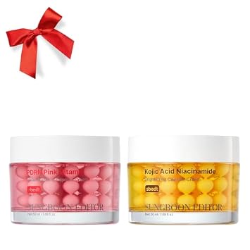 SUNGBOON EDITOR Tone & Pink Glow Capsule Cream Duo Set, Kojic + PDRN Capsule Cream, juego de regalo coreano para el cuidado de la piel para mujeres