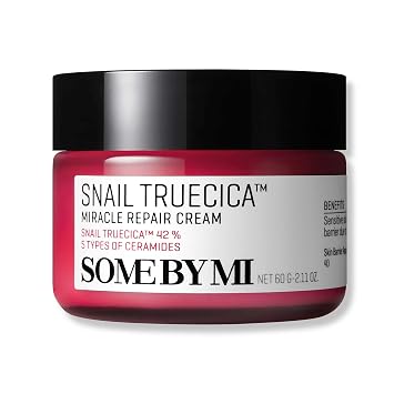 SOME BY MI Snail Truecica Miracle Repair Cream - 2.02 onzas, 2.0 fl oz - Hecho de mucina de caracol para piel sensible - Hidratante facial de reparación diaria para marcas de acné y fortalece la barrera de la piel - Cuidado de la piel coreano