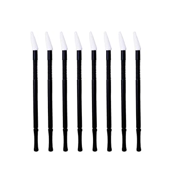 Disposable Plastic Lip Brush Applicators 100pcs for Lipstick and Gloss
