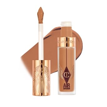 Charlotte Tilbury AIRbrush Corrector de desenfoque impecable – Corrector para ojeras, manchas y más – Hidratante, cobertura completa con un acabado mate natural