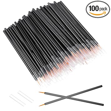 Juego de 100 brochas desechables para delineador de ojos, pinceles para aplicar suero de pestañas, maquillaje de ojos, delineadores de labios y pintura de detalles, varitas de rímel desechables