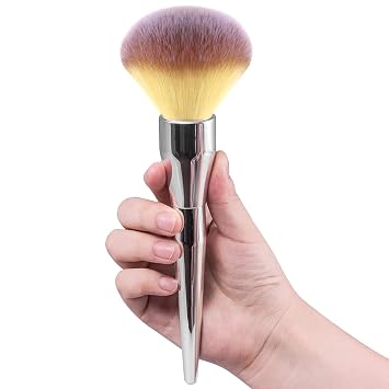 Brocha para base de maquillaje, Daubigny, gran brocha de polvo, brocha Kabuki de maquillaje premium, duradera, de arco plano, perfecta para mezclar líquido, crema y polvo impecable, pulido, mezcla