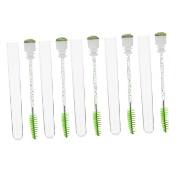 10pcs cepillos desechables de pestañas con cepillo de maquillaje portátil varitas para extensión de pestañas y aplicación de rímel