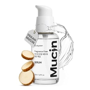VEGREEN Vegan Nature - Suero de mucina con 63% de ñame silvestre Phyto Mucin y péptidos, cuidado de la piel coreano para reparación de barreras e hidratación intensa, suero facial no pegajoso, sin crueldad, 1.69 onzas líquidas