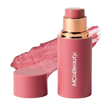 MCoBeauty - Barra de crema multiusos Baby Face para labios y mejillas - Barra de rubor en tono rosa rosa - Contiene aceite de semilla de jojoba hidratante, aceite de coco y más - Rosa de peonía