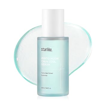 starlike Phyto Mucin Calm Cool Serum | 1.69 onzas líquidas (1.7 fl oz) | Yam & Okra | Suero facial hidratante coreano | Tecnología de bloqueo de humedad | Acabado radiante y brillante | Calmante e