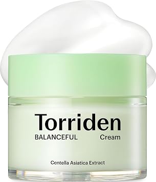 Torriden Crema equilibrada de 2.7 fl oz (2.70 onzas líquidas) | Hidratante calmante y nutritivo para pieles grasas y sensibles | 5D CICA, ácido hialurónico hidrolizado, pantenol