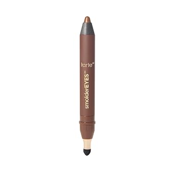 tarte smolderEYES - Maquillaje impermeable multiusos que se dobla como delineador de ojos y sombra de ojos en crema con aplicador difuminador, mezclable Lazy Girl Hack, vegano y libre de crueldad